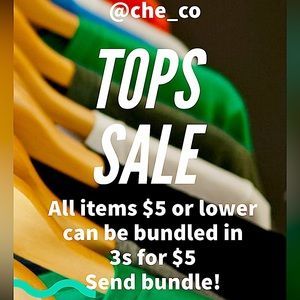 $5 AND UNDER ITEMS ARE 3 for $5